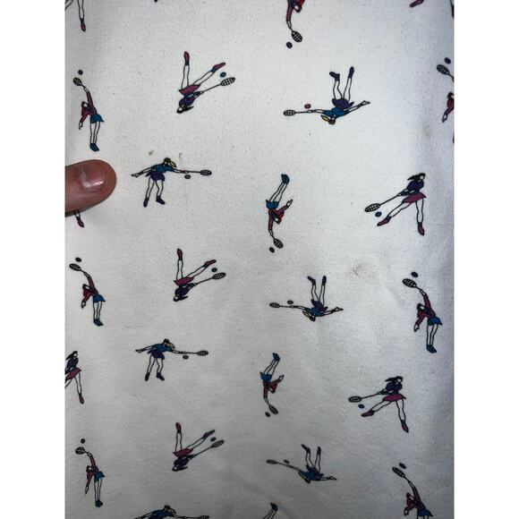 Vintage Tennis Shirt Mockneck Turtleneck Sports Long Sleeve Womens Top Medium - Picture 5 of 10